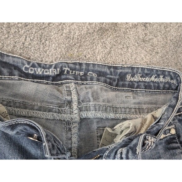 Cowgirl Tuff Jeans Don't Fence Me In Pearls Womens 27/31 Medium Wash Blue Denim - Picture 6 of 11